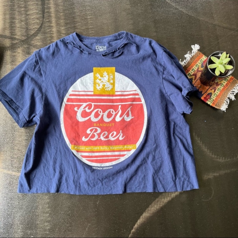- Vintage distressed coors shirt